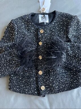 Milly beaded tweed jacket and skirt set